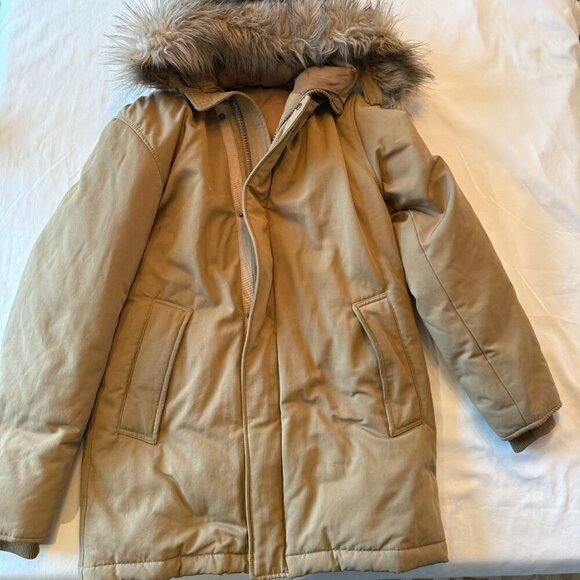 Muji Fur Collar Down Jacket - Picture 1 of 4